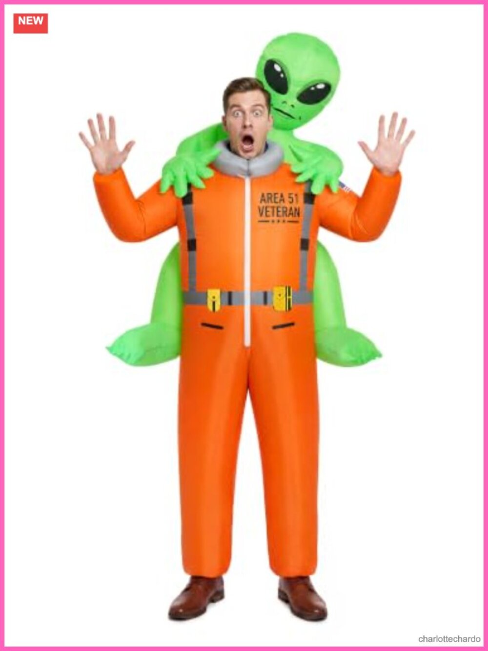 Inflatable Alien Costume with 2 Fans Blow Up Adults